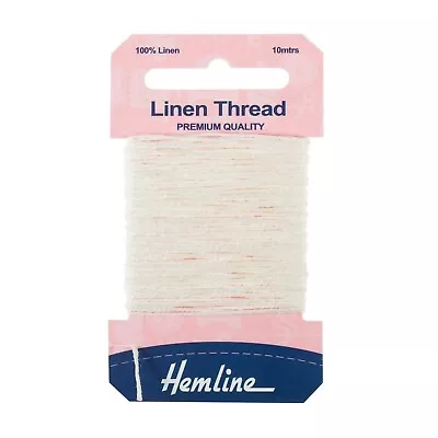 £2.25 • Buy 100% Linen Thread White 10mtrs Hemline 10m Upholstery Tent Shoe Saddle Repair
