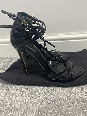 Dolce&Gabbana Patent Leather Heels Shoes D&G UK 6 ( EU 39) Sandals £550 • £240