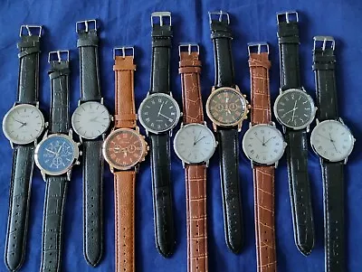 Set Of 10 NEW Men's Watches CLOSEOUT OVERSTOCK CLEARANCE DEAL Lot 10 Batteries B • $34.99