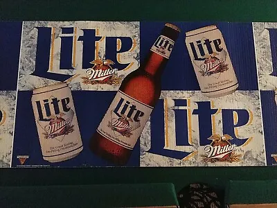 MILLER LITE Cardboard Rollout Banner 16 Inches By 9 Feet 4 Inches • $24.99