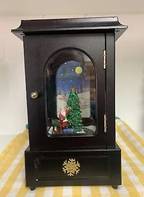 Musical Christmas Box With Santa On Train Circling Christmas Tree • $20