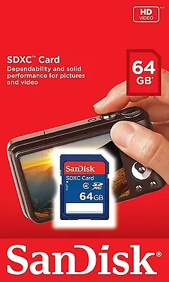 New SanDisk 64GB SD SDXC Class 4 Camera Flash Memory Card 64 G SDSDB-064G • $7.99