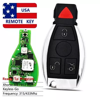 Xhorse MB FBS3 BGA Keyless-Go Smart Remote For Mercedes-Benz W204 W207 W212 W164 • $63.50