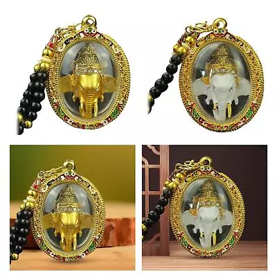 Thai Buddha Amulet Pendant Ganesha Necklace Talisman For Protection  • $30.49