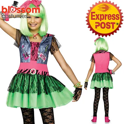 CK959 Girls Rockin 80s Wild Child Diva Madonna Cyndi Lauper Dress Rock Costume • $33.60