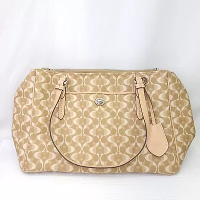 Coach Peyton Purse F25457 Double Signature C Print Shoulder Carry Hand Bag • $45.37