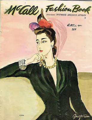 1940s McCall Fall 1941 Fashion Book Magazine Pattern Book Catalog E-Book On CD • $14.95