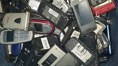 Cell Phone Lot (10) Flip Phones For Scrap Parts Or Gold Recovery -Samsung LG Etc • $24.20
