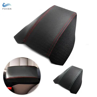 For Skoda Octavia 07-14 Carbon Texture Leather Center Console Armrest Cover Box • $12.82