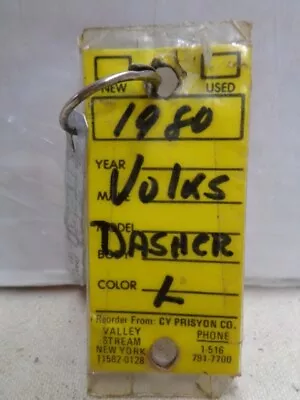 1980 Volkswagen Dasher KEY TAG Vintage Dealership Showroom Used Old • $17.99