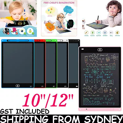 $11.75 • Buy 10 / 12  LCD Writing Tablet Drawing Board Colorful Handwriting Pad Kids Graffiti