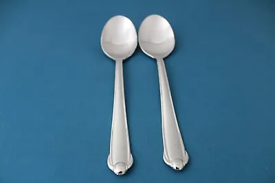 2 Place Soup Spoons Mikasa CLASSICO SATIN Gerald Patrick 18-8 Korea NEW 7 1/2  • $27.59