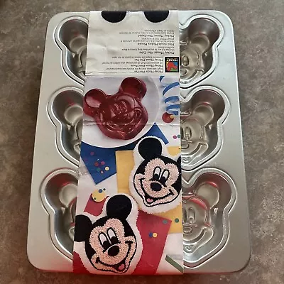 Wilton Enterprises Mickey Mouse Mini Cake Pan 6 Cavities 1995 • $16