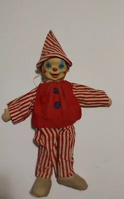 GUND CIRCUS CLOWN 19  Rubber Face Removeable Clothes Vintage • $40.40