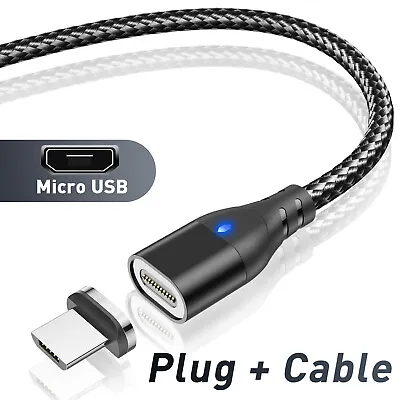 3A Magnetic Type C Micro USB IOS Fast Charger Sync Charging Phone LED Data Cable • $3.89
