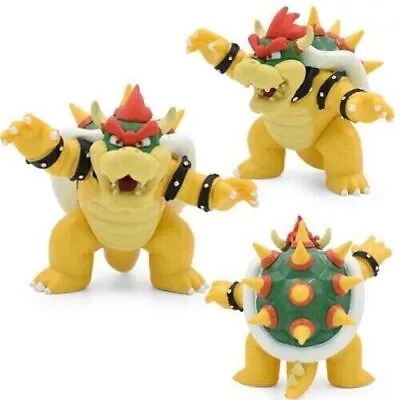 4'' Super Mario Bros PVC Figure Toys Bowser Collection Model Gifts Cake Topper • £8.41