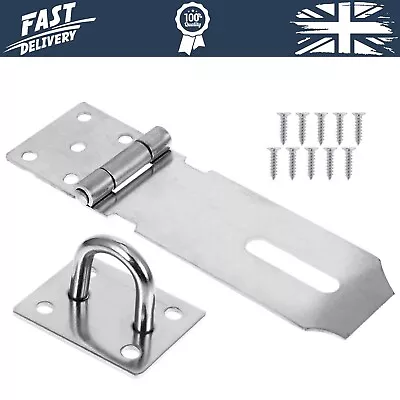 Heavy Duty Stainless Steel Door Padlock Hasp And Staple With Screws Door Clasp • £9.06