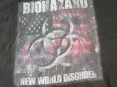 BIOHAZARD 1999 New World Disorder Vintage T Shirt NYHC Cro Mags Life Of Agony   • $150