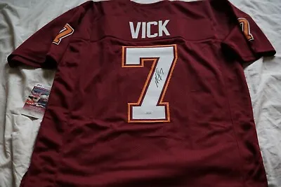 Michael Vick Signed Jersey JSA Witnessed #7 Virginia Tech Hokies Atlanta Falcons • $150