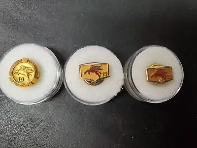 Socony-Vacuum Oil Co Pre Mobile Service Pins 3( 10 15 25) Years 10K Gold - Nice! • $324.99