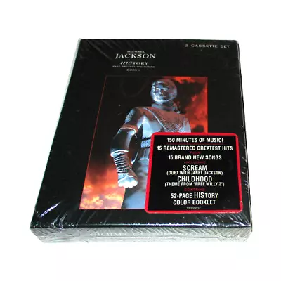 Epic Records MICHAEL JACKSON History 2 Cassette Set With Hype Sticker 1995 • $99.99