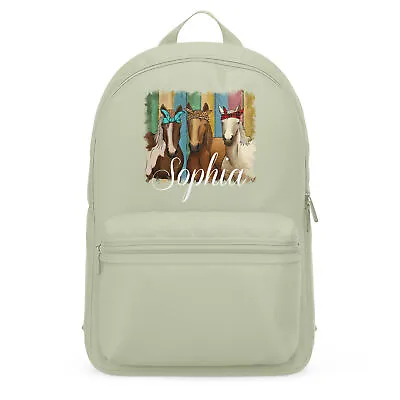 Personalised Horses Mini Backpack For Girls Horse Riding Back To School Kids Bag • £19.99