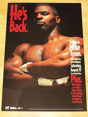 MIKE TYSON Vs. 1995 McNEELEY POSTER FIGHT AFTER PRISON / ORIGINAL VINTAGE MINT • $21.29