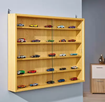 £82.95 • Buy Display Cabinet Acquario, Beech Effect, Glass Doors, Large Shelves, Plenty Space