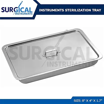 Instruments Tray With Lid Surgical Medical Dental 8  X 4  X 1.7  German Grade • $14.99