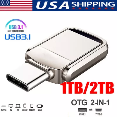 1TB 2TB Type C USB 3.0 Flash Drive Thumb Drive Memory Stick For PC Laptop New • $9.99