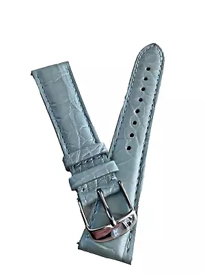 MICHELE BABY BLUE  ALLIGATOR 20mm WATCH STRAP -  MS20AB010314 - Italy  $200 • $67.50