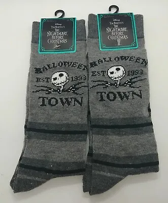 Lot Of 2 NEW Nightmare Before Christmas Crew Socks For Shoe Size 6.5-12 (I1-2) • $18.99