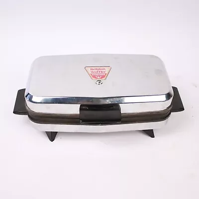 Vintage Vitantonio Belgian Waffler Waffle Chrome Iron Maker #550 USA Tested • $28.99