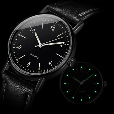 $12.50 • Buy Luxury Men's Quartz Wrist Watches Leather Watch Strap Analog Slim Watch AU