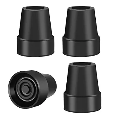 4 Pack 3/4 Inc Heavy Duty Rubber Cane Tips Replacement For Seniors Walking Stick • $9.50