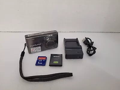 Nikon COOLPIX S600 10.0MP Digital Camera Battery + Charger + 1gb Memory Card  • $64.97