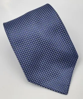 Michael Kors Silk Tie Blue Gray Geometric Mesh Men Necktie 58 X 3.5 • $12.74