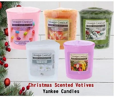 Yankee Candles Scented Sampler Votive 49g Candles Festive Event Small Gift 3PACK • £7.40