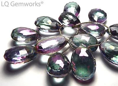 MYSTIC RAINBOW QUARTZ 23-26mm Faceted Teardrop Focal Bead • $20.70