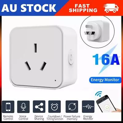 Tuya WiFi/Zigbee 16A Smart AU Socket Plug Voice Control F/ Alexa Google Home NEW • $38.37