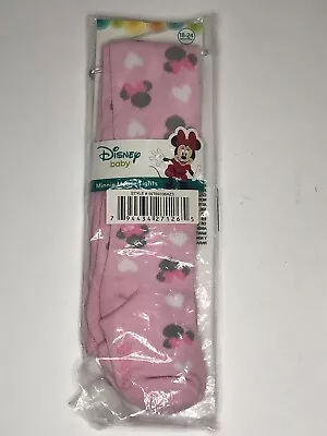 Disney Baby Minnie Mouse Tights 18-24 Months - Pink W/ White Hearts - NWT • $10.92