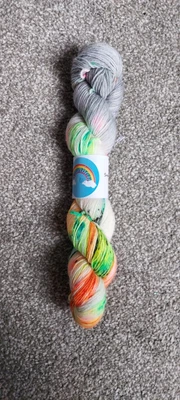 £10 • Buy Rainbow Fusions 50g Wool Fibres Merino Sock 4ply Hand Dyed Yarn Space Dust