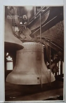 Old Postcard London Big Ben Bell & Broadcasting Microphone • $23.42