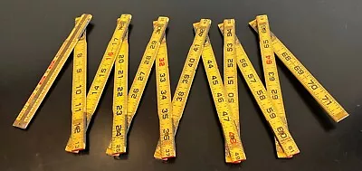 Vintage Red End 72  Lufkin X46 Wooden Folding Ruler Extension Rule Brass Slide • $9.99