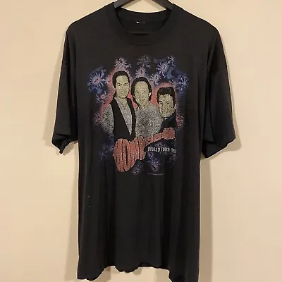 Vintage 90s The Monkees Tour 1997 Faded Band Tee T Shirt Black XL Single Stitch • $21