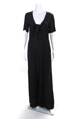 $90.01 • Buy Staud Womens Back Zipper Wide Leg Jumpsuit Romper Black Size 8