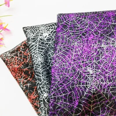 Mesh Fabric Tulle Voile Sheer Shiny Halloween Spiderweb DIY Material Show Trims • $7.37