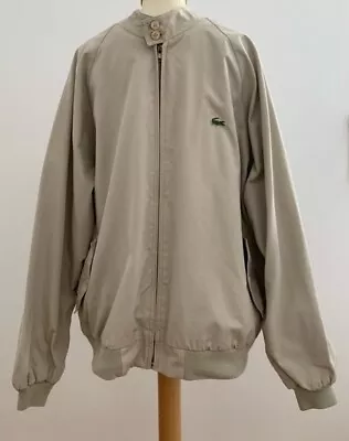 Izod Lacoste Men's Vintage Beige Harrington Jacket Size: Large • £55