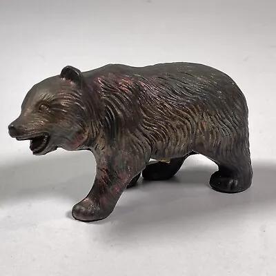 $9.99 • Buy Walking Bear 2” T X 3-3/4” L Small Bronze Hollow Cast Figurine Vtg