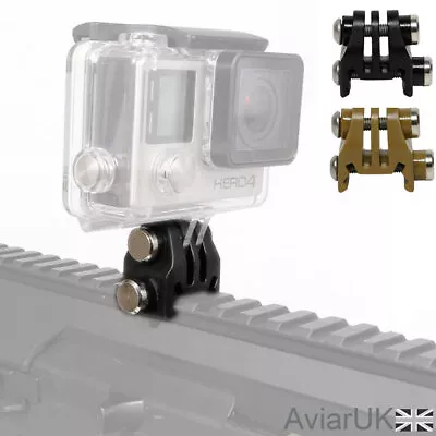 Gopro Action Camera Weaver / Picatinny 20mm Gun Rail Mount Bracket HERO Airsoft  • £7.95